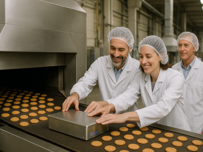 Precise measurement of humidity and temperature in a continuous oven Precise measurement of humidity and temperature in a continuous oven
